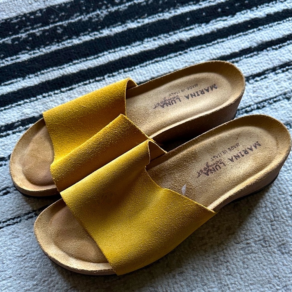 Marina Luna Mustard Mules